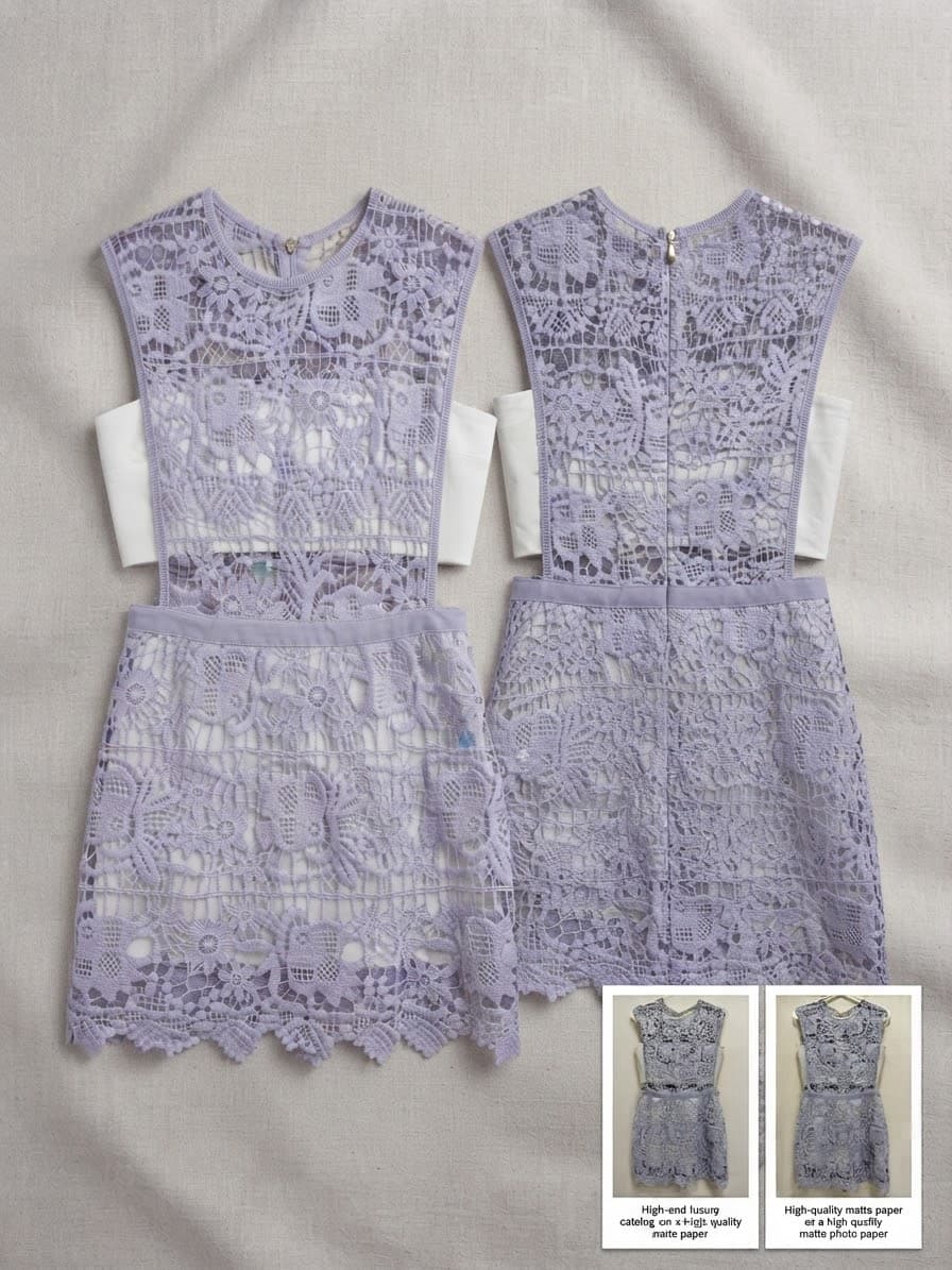 Lilac Lace Cut-Out Mini Dress