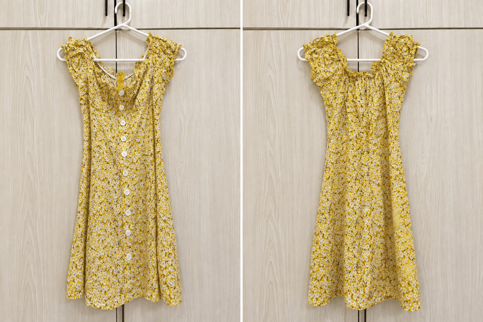 Yellow Floral Summer Dress