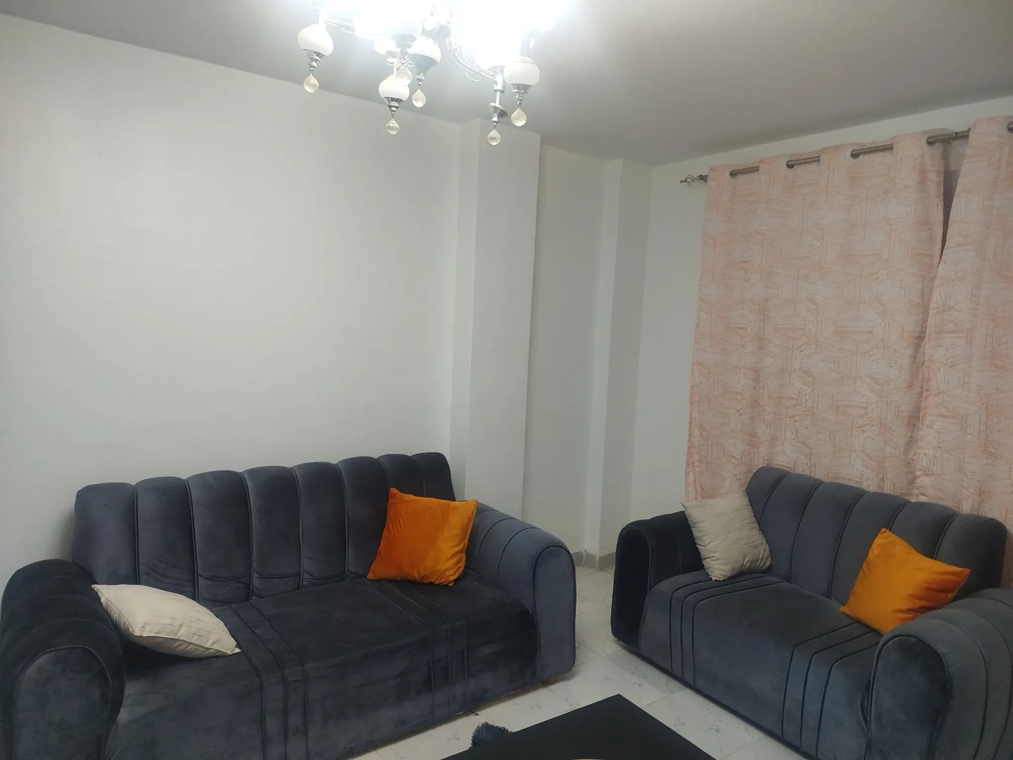 Grey 5-seater sofa