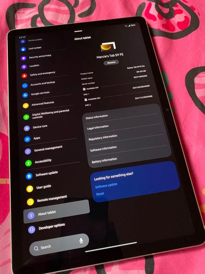 Samsung Galaxy Tab S9 FE 5G — good condition, Kiambu