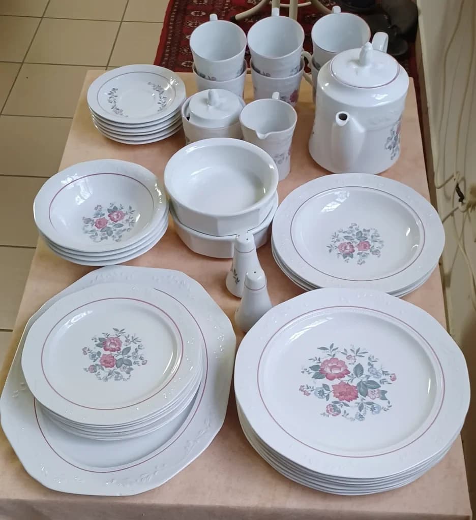 Continental fine porcelain dinner and tea set