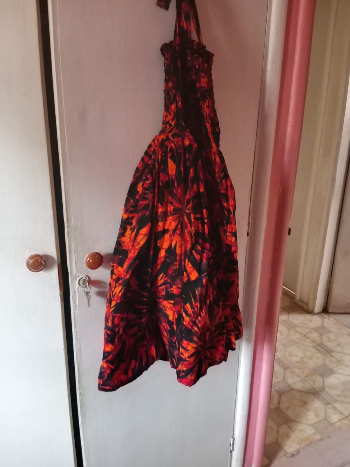 Orange and black kitenge dress — like new condition, Nairobi