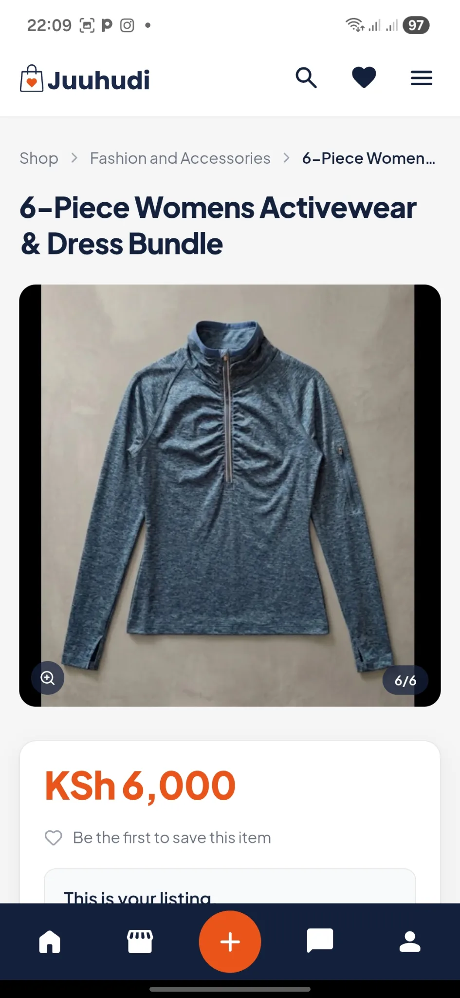 Kirkland Signature Women's Athletic Quarter-Zip Pullover - Blue — like new condition, Nairobi