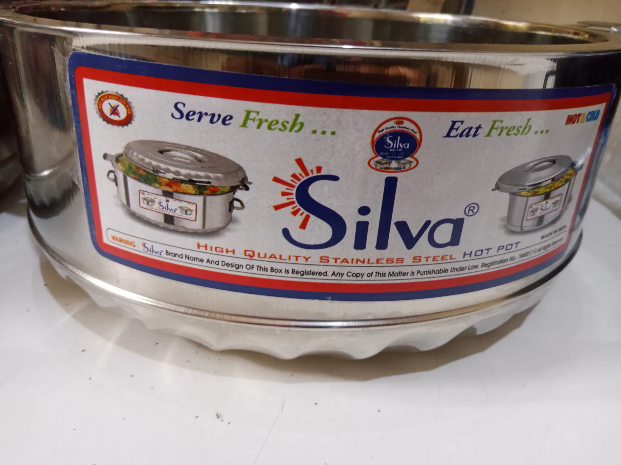 Two stainless steel hot pots